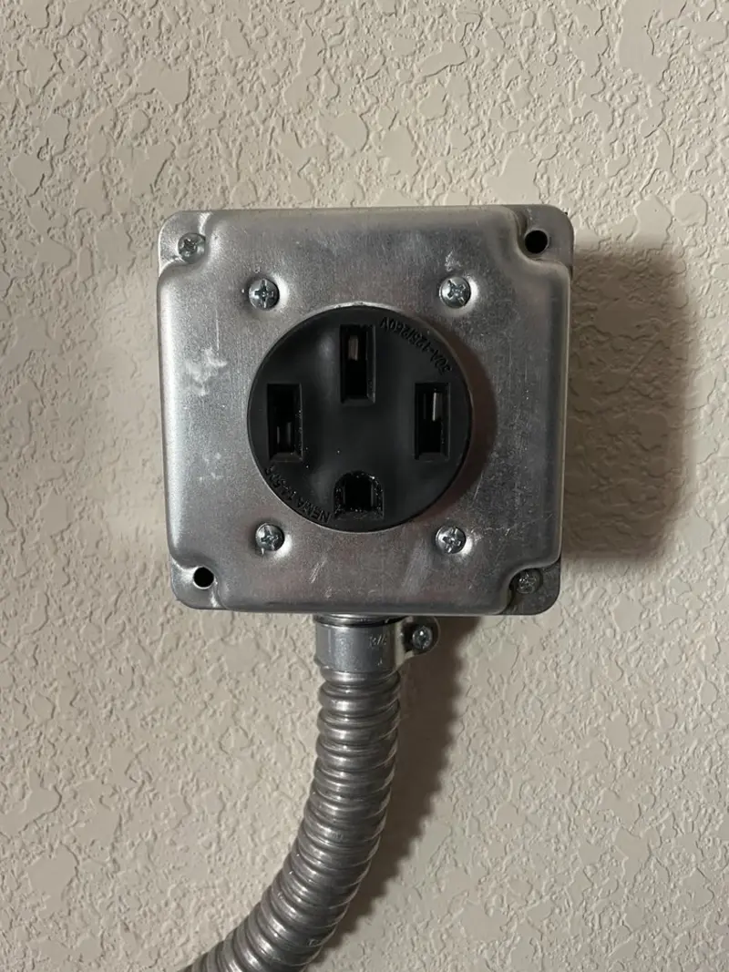 NEMA 14-50 outlet installed for Electrical Panel Upgrade in Hialeah